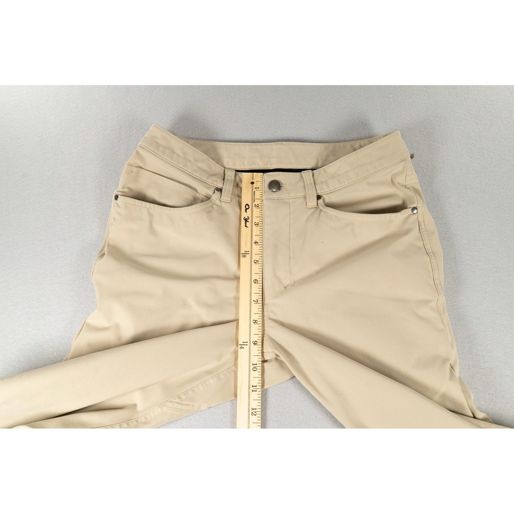 Lululemon ABC Slim Fit Pants Tan Khaki Warpstreme 5 Pocket Trousers Mens 28x30 - Picture 5 of 11